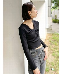 EMODA | フロントクロストップ(Tシャツ/カットソー)