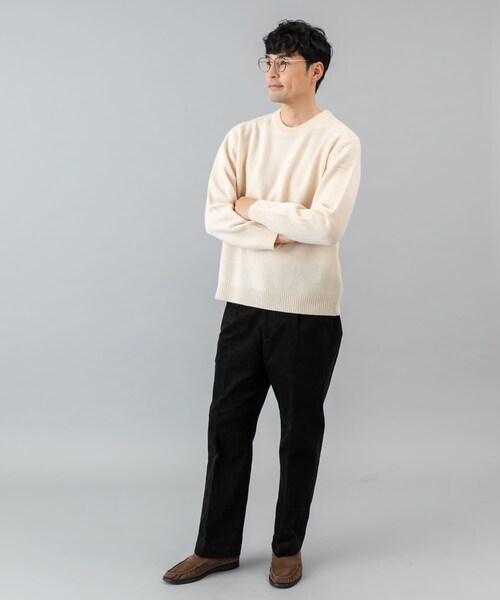 URBAN RESEARCH ROSSO（アーバンリサーチロッソ）の「『XLサイズあり』シェットランドウールクルーネックニット（ニット/セーター・メンズ・NAVY/BLACK/GRAY/GREIGE/KHAKI/GREEN/WHITE/ROYAL BLUE/INDIGO/MASTARD/WINE/LAVENDER・S/M/L/XL）」の17枚目の写真