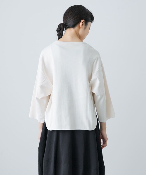 かぐれ（カグレ）の「YLEVE　COTTON RIB PULLOVER（Tシャツ/カットソー・レディース・WHITE/YELLOW・1）」の11枚目の写真