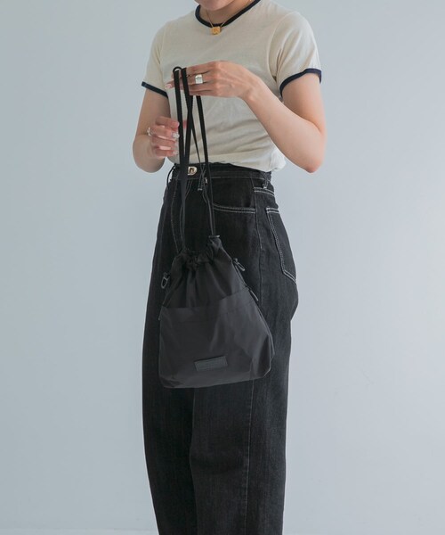 URBAN RESEARCH DOORS（アーバンリサーチドアーズ）の「BAICYCLON　EXCLUSIVE DRAW STRING BAG（ショルダーバッグ・レディース・BLACK/BROWN・Free）」の4枚目の写真