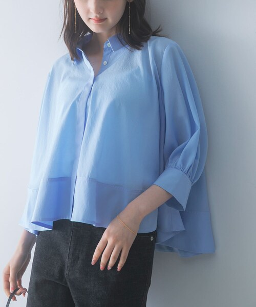URBAN RESEARCH ROSSO（アーバンリサーチロッソ）の「ウォッシャブルブライトローンシャツブラウス（シャツ/ブラウス・レディース・OFF WHITE/BLACK/SAX・Free）」の21枚目の写真