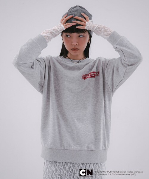 SENSE OF PLACE by URBAN RESEARCH（センスオブプレイスバイアーバンリサーチ）の「『別注』PPG / SENSE OF PLACE ルーズスウェット（スウェット・レディース・NAVY/GRAY・one）」の5枚目の写真