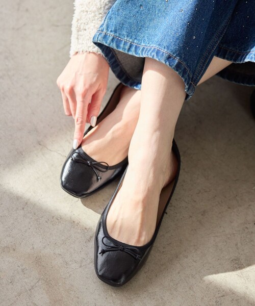 ROPE' PICNIC(ロペピクニック)の「【AIRina/エアリーナ】軽くてやわらかいバレエシューズ(バレエシューズ・レディース・ブラック/キナリ/レッド/ピンク/シルバー・L/M/S)」の5枚目の写真