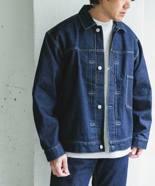 URBAN RESEARCH DOORS（アーバンリサーチドアーズ）の「13.3oz デニムジャケット（デニムジャケット・メンズ・INDIGO/BLACK・M/L）」の2枚目の写真