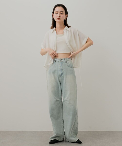 SENSE OF PLACE by URBAN RESEARCH（センスオブプレイスバイアーバンリサーチ）の「ギャザーフラットシューズ（バレエシューズ・レディース・BLACK/IVORY/SILVER・S/M/L）」の13枚目の写真