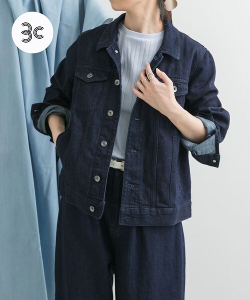 URBAN RESEARCH DOORS（アーバンリサーチドアーズ）の「Denim Jacket（デニムジャケット・レディース・INDIGO/ONE WASH・M）」の2枚目の写真