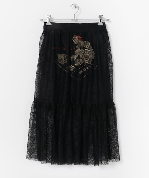 THE GOODLAND MARKET(ザグッドランドマーケット)の「SREU Layered Lace Skirt(スカート・レディース・WHITE1/WHITE2/BLACK1/BLACK2・M)」の4枚目の写真