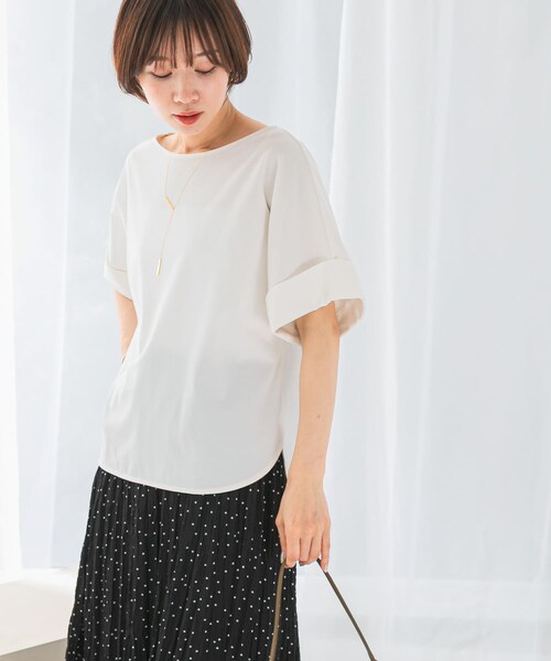 URBAN RESEARCH ROSSO（アーバンリサーチロッソ）の「UVカットデザインスリーブプルオーバー（Tシャツ/カットソー・レディース・OFF WHITE/MOCHA/YELLOW/NAVY・FREE）」の10枚目の写真