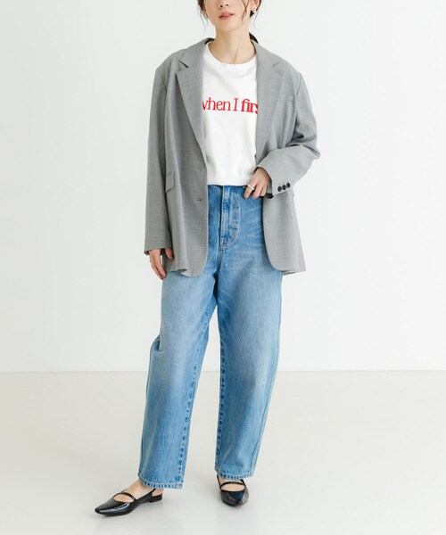 URBAN RESEARCH（アーバンリサーチ）の「スーパー100ウールジャケット（テーラードジャケット・レディース・GRAY/BLACK・FREE）」の21枚目の写真