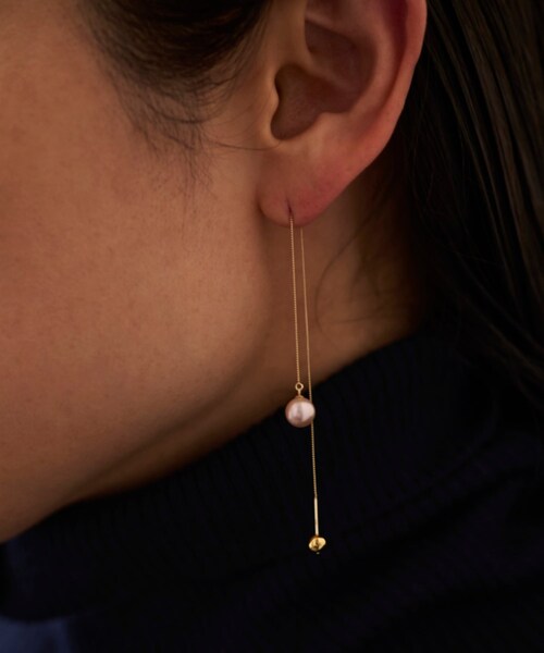 ROPE'(ロペ)の「R(ロペ アール)K10 ピンクパールアメリカンピアス(ピアス(両耳用)・レディース・ゴールド・F)」の17枚目の写真