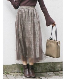 dazzlin | レオパードチュールスカート(スカート)