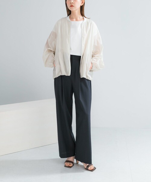 URBAN RESEARCH ROSSO（アーバンリサーチロッソ）の「CHIGNON　シアーチンツブルゾン（ブルゾン・レディース・ECRU/KHAKI・Free）」の6枚目の写真