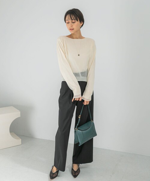 URBAN RESEARCH ROSSO（アーバンリサーチロッソ）の「防シワハイウエストワイドスラックス（その他パンツ・レディース・L/BEIGE/MOCHA/BLACK・34/36/38/TALL）」の13枚目の写真