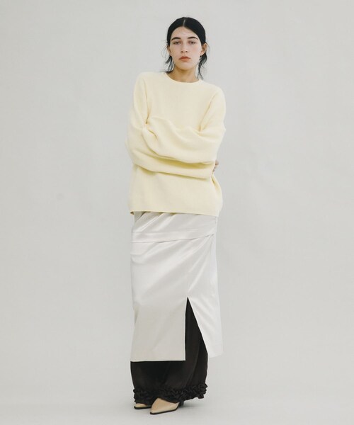 LAATO(ラート)の「crew neck soft knit(ニット/セーター・レディース・バター/ネズミ・Free)」の17枚目の写真