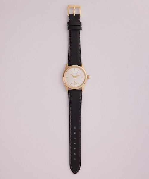 ADAM ET ROPE'（アダムエロペ）の「FLATBACK WRISTWATCH (LEATHER BELT)（アナログ腕時計・メンズ・ゴールド/シルバー・F）」の6枚目の写真