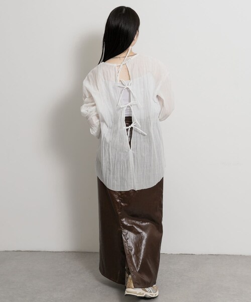 THE GOODLAND MARKET（ザグッドランドマーケット）の「&her　Washer Multi Shirts（シャツ/ブラウス・レディース・PINK/WHITE/NAVY・one）」の12枚目の写真