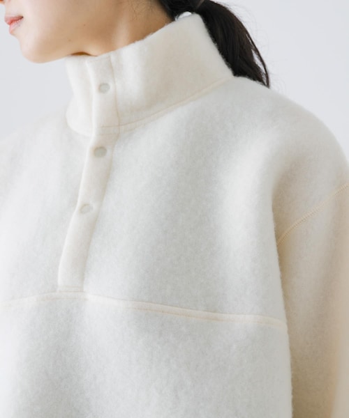 かぐれ（カグレ）の「ウールコットンフリースプルオーバー（その他トップス・レディース・OFF/BLACK・Free）」の13枚目の写真