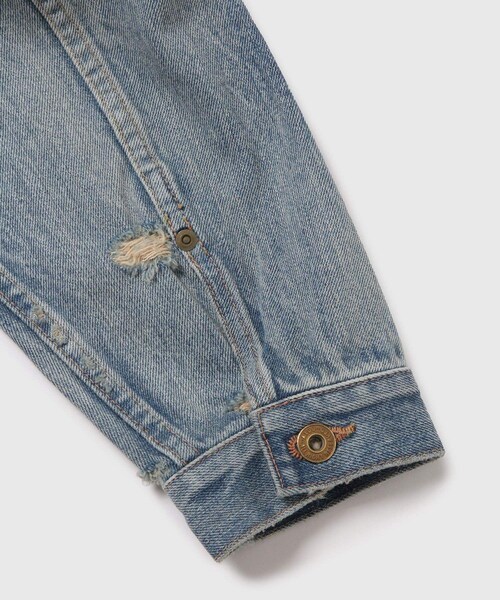 ADAM ET ROPE'(アダムエロペ)の「【KYOU/キョウ】ROEBUCK HIPPIE Type-50s Jacket by 66 Selvedge Denim(デニムジャケット・メンズ・ブルー系・1/2)」の11枚目の写真