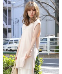 dazzlin | Ｖネックロングニットベスト(ベスト)