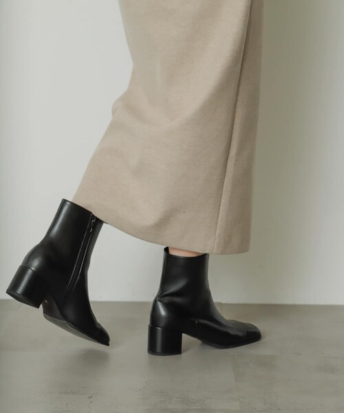 SENSE OF PLACE by URBAN RESEARCH（センスオブプレイスバイアーバンリサーチ）の「ワイドスクエアショートブーツ（ブーツ・レディース・BLACK/IVORY/BEIGE・S/M/L）」の20枚目の写真