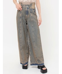 MURUA | パターンヴィンテージライクワイドデニム(デニムパンツ)