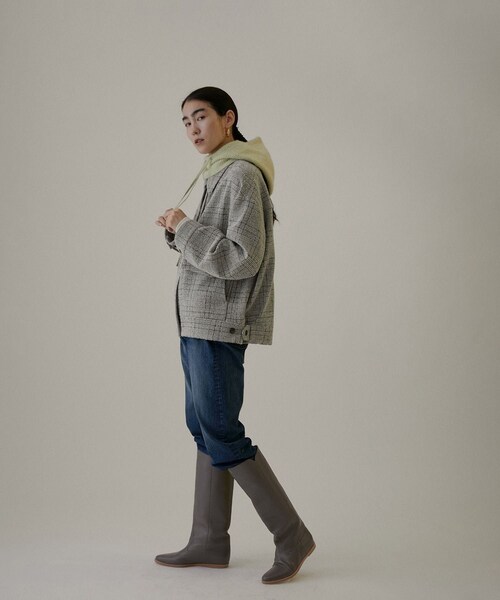 ADAM ET ROPE'（アダムエロペ）の「【BRENTA（ブレンタ）】インヒールロングブーツ（ブーツ・レディース・グレー系/ブラック・25.5/23.5/24.5）」の12枚目の写真