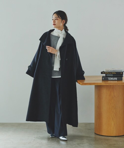URBAN RESEARCH ROSSO（アーバンリサーチロッソ）の「アルパカ混シャギースタンドコート（テーラードジャケット・レディース・GRAY/BLACK・36/38）」の9枚目の写真