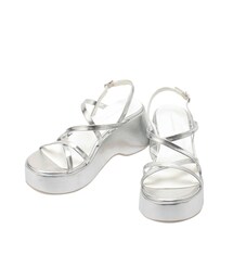 MERCURYDUO | メタリックストラップサンダル(サンダル)