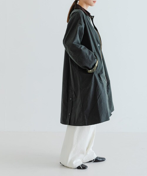 URBAN RESEARCH(アーバンリサーチ)の「Barbour MODIFIED EXMOOR WAX COAT(テーラードジャケット・レディース・SAGE/BLACK・36/38)」の19枚目の写真