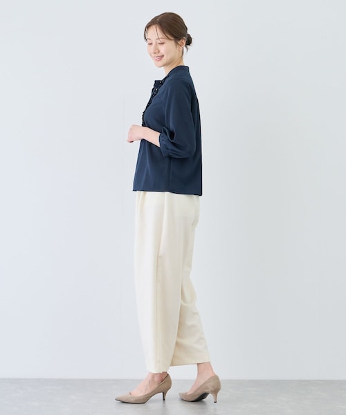 Jayro(ジャイロ)の「ジョーゼットフリルブラウス(シャツ/ブラウス・レディース・ホワイト系/ネイビー/ラベンダー系・M)」の18枚目の写真
