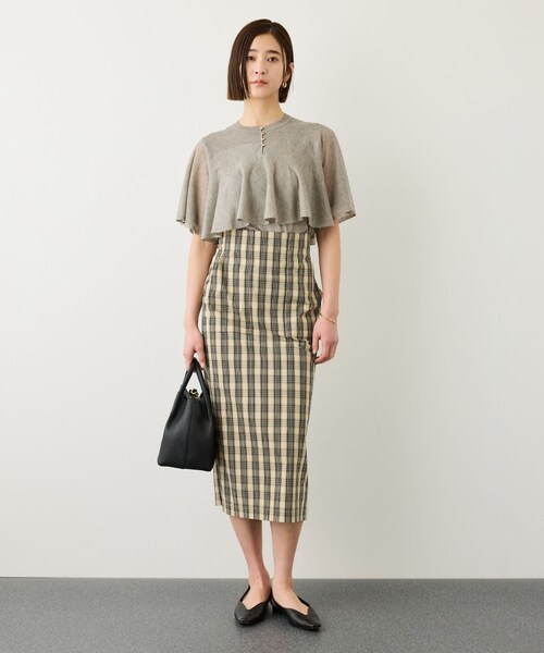 ROPE'（ロペ）の「LEVITA ティアードフリルニットプルーオーバー/接触冷感・イージーケア（Tシャツ/カットソー・レディース・ブラック/ベージュ/レッド・F）」の19枚目の写真