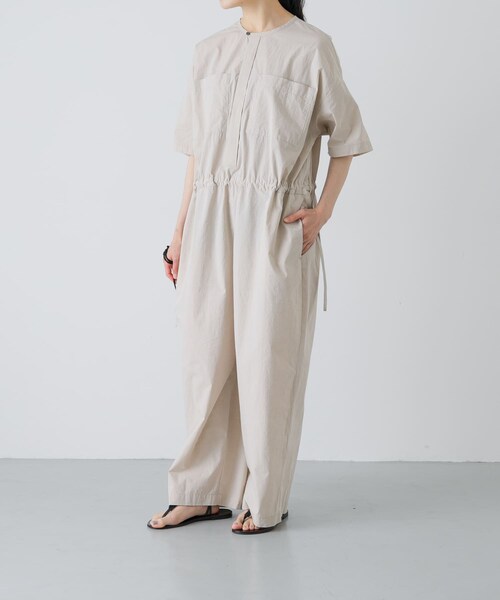かぐれ（カグレ）の「『2サイズ展開』ワイドオールインワン（つなぎ/オールインワン・レディース・SANDBEIGE/CHARCOAL・0/1）」の21枚目の写真