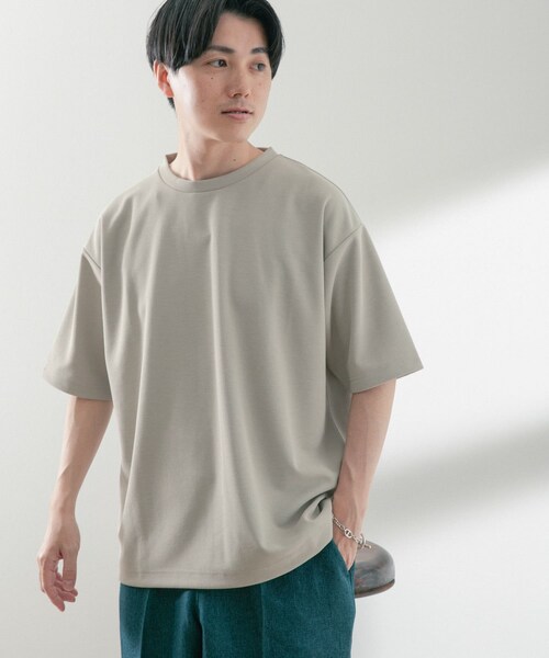 ITEMS URBANRESEARCH(アイテムズ アーバンリサーチ)の「『UR TECH ひやサラクール』 ライトポンチ トップス(Tシャツ/カットソー・メンズ・BLU/OFF/BLK/GREIGE/GRN・S/M/L/XL)」の3枚目の写真