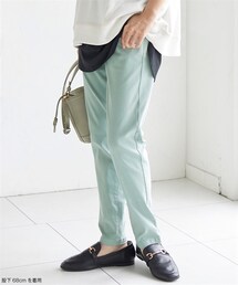 nissen | 大きいサイズ超ストレッチレーヨン混スリムパンツ（ゆったり太もも）（選べる3レングス）(パンツ)