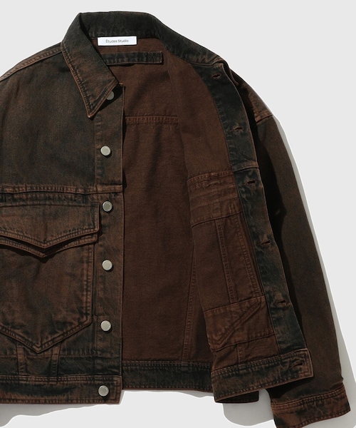 ADAM ET ROPE'（アダムエロペ）の「【Etudes Studio/エチュードストゥディオ】LOOSE DENIM JACKET（デニムジャケット・メンズ・ダークブラウン・46/48）」の11枚目の写真