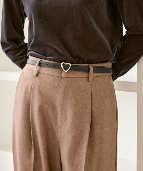 ROPE' PICNIC（ロペピクニック）の「15mmハートバックルベルト（ベルト・レディース・ブラック/ブラウン・F）」の5枚目の写真