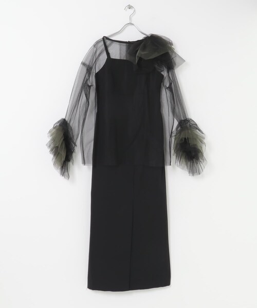 URBAN RESEARCH ROSSO（アーバンリサーチロッソ）の「ANDRESD　blooming tulle dress（ワンピース・レディース・L/BLUE/BLACK・36/38）」の6枚目の写真