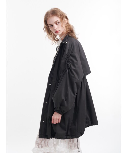 jouetie（ジュエティ）の「ギャザーリボンモッズコート（モッズコート・レディース・ブラック/ブルー/カーキ/ブラウン・M）」の3枚目の写真