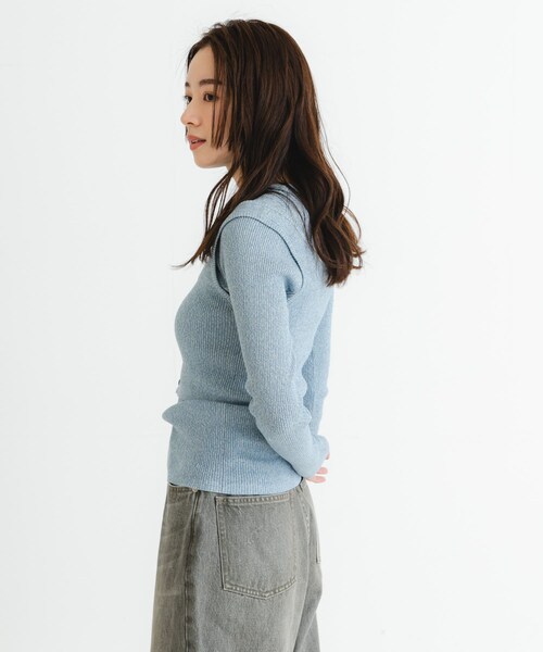 URBAN RESEARCH(アーバンリサーチ)の「『UR TECH』メランジコットンベスト(ベスト・レディース・PINK/OFF/BLUE・FREE)」の20枚目の写真