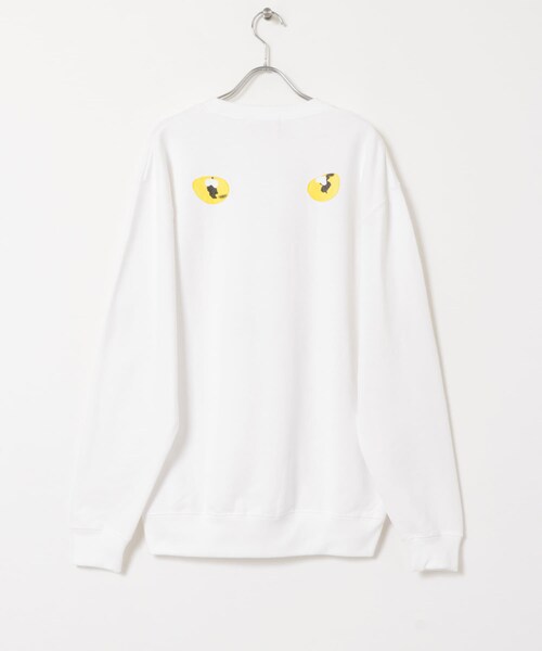 THE GOODLAND MARKET（ザグッドランドマーケット）の「77circa　cats eye print sweat（スウェット・レディース・white1/black1・L/XL）」の13枚目の写真