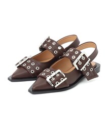 ADAM ET ROPE' | 【GANNI(ガニー)】Feminine Buckle Ballerina(パンプス)