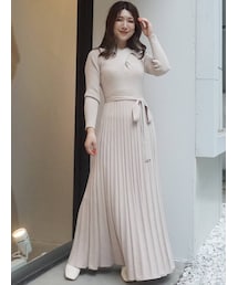 MERCURYDUO | 2WAYスリットフレアニットワンピース(ワンピース)