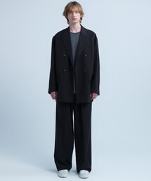 new basic WOOL SILK LINEN DOUBLE JACKET