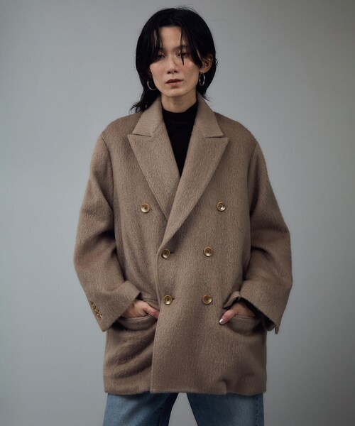 ADAM ET ROPE'（アダムエロペ）の「【J'aDoRe・店舗限定】【クチュール ド アダム】別注 Cottage Coat/コテージコート（チェスターコート・レディース・キャメル系・36/38）」の16枚目の写真