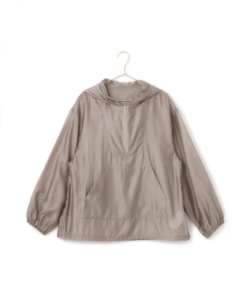 ROPE' PICNIC（ロペピクニック）の「【emur/エミュール】エアリーローンアノラックパーカー（ブルゾン・レディース・チャコール/オフホワイト/ブラウン・38）」の16枚目の写真