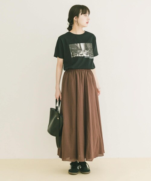 ITEMS URBANRESEARCH（アイテムズ アーバンリサーチ）の「コットン楊柳フレアスカート（スカート・レディース・GRY/BRN/L/KHK・Free）」の14枚目の写真
