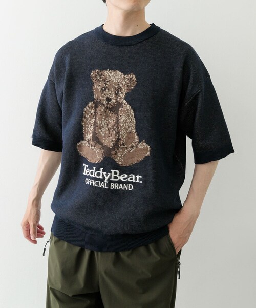 ITEMS URBANRESEARCH(アイテムズ アーバンリサーチ)の「Teddy Bear クルーネックサマーニット(ニット/セーター・メンズ・BEG/GRN/NVY・M/L)」の9枚目の写真
