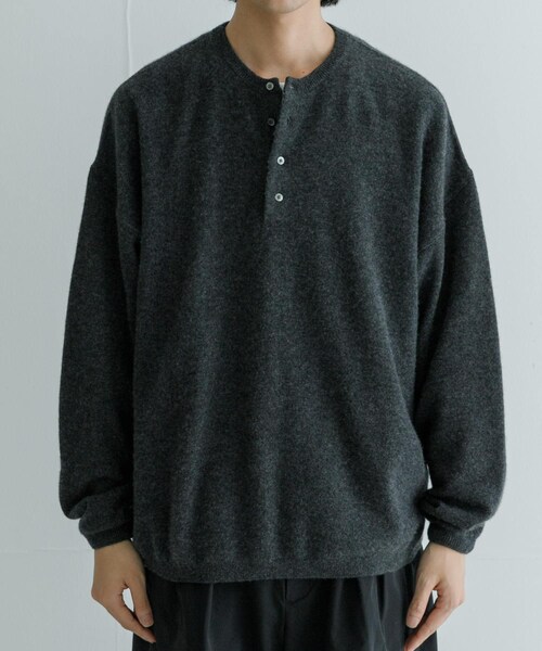 SUPER WIDE CASHMERE HENRY NECK