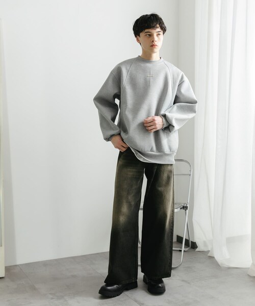 SENSE OF PLACE by URBAN RESEARCH（センスオブプレイスバイアーバンリサーチ）の「ポンチプレートキリカエスウェット（スウェット・メンズ・BLUE/BLACK/GRAY・M/L）」の22枚目の写真