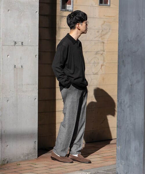 URBAN RESEARCH ROSSO（アーバンリサーチロッソ）の「イタリア糸メリノウールニットポロシャツ（ニット/セーター・メンズ・GREIGE/GRAY/DARK BROWN/NAVY/BLACK・M/L）」の9枚目の写真